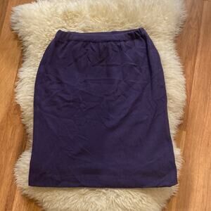 Clotherie Phoenix Vintage Wool Knit Midi Skirt Sz S/M Stretchy Elastic Waistband